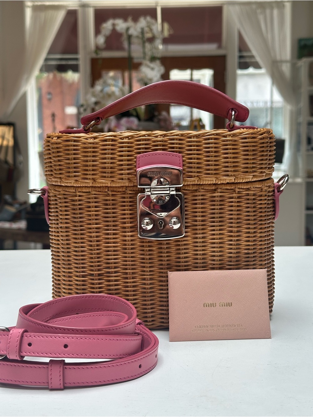 Miu Miu Wicker Basket